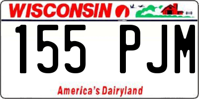 WI license plate 155PJM
