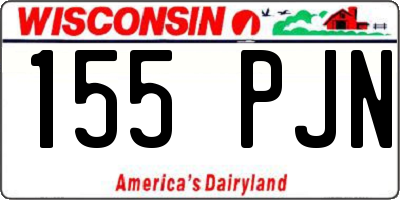 WI license plate 155PJN