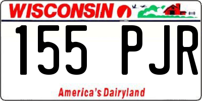 WI license plate 155PJR