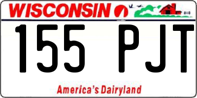 WI license plate 155PJT