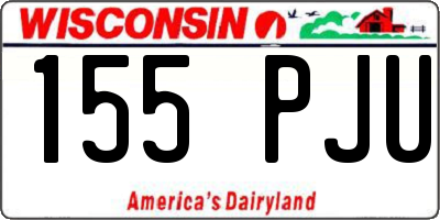 WI license plate 155PJU