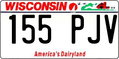 WI license plate 155PJV