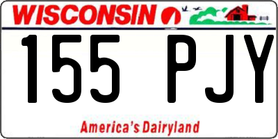 WI license plate 155PJY