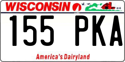 WI license plate 155PKA