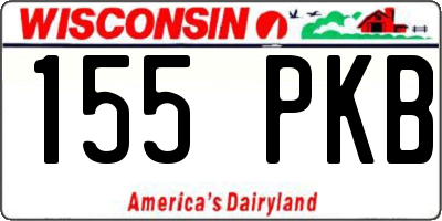 WI license plate 155PKB