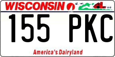 WI license plate 155PKC