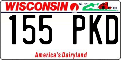 WI license plate 155PKD