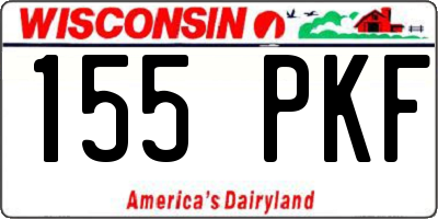 WI license plate 155PKF