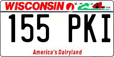 WI license plate 155PKI