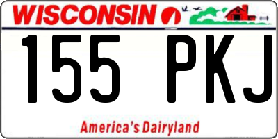 WI license plate 155PKJ