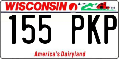 WI license plate 155PKP
