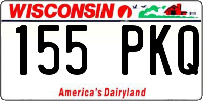 WI license plate 155PKQ