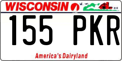 WI license plate 155PKR