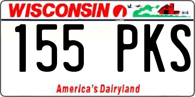 WI license plate 155PKS