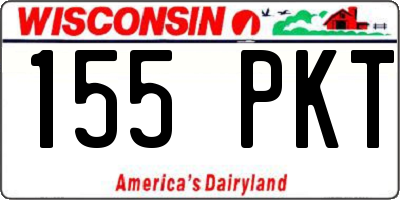 WI license plate 155PKT