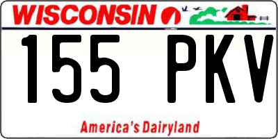WI license plate 155PKV
