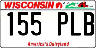 WI license plate 155PLB