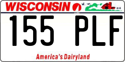 WI license plate 155PLF