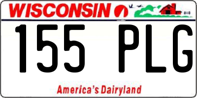 WI license plate 155PLG