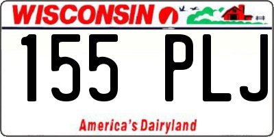 WI license plate 155PLJ