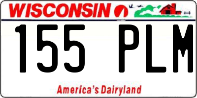 WI license plate 155PLM