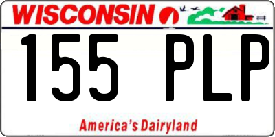 WI license plate 155PLP