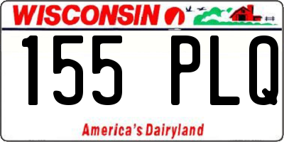 WI license plate 155PLQ