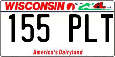 WI license plate 155PLT
