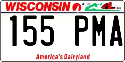 WI license plate 155PMA