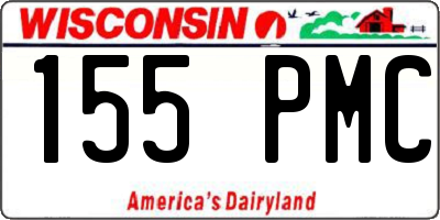 WI license plate 155PMC