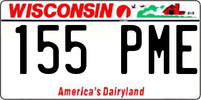 WI license plate 155PME