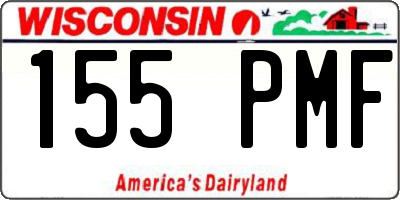 WI license plate 155PMF