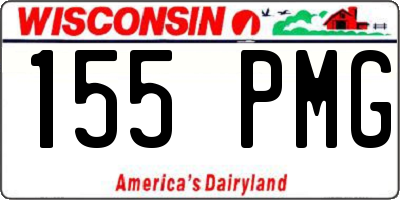 WI license plate 155PMG