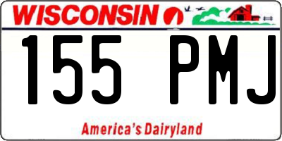 WI license plate 155PMJ