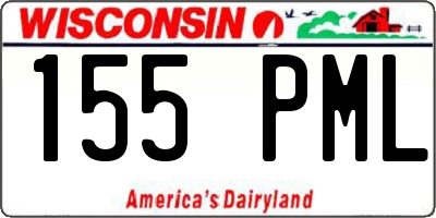 WI license plate 155PML