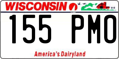 WI license plate 155PMO