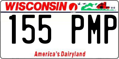 WI license plate 155PMP