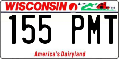 WI license plate 155PMT
