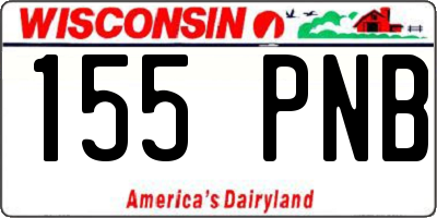 WI license plate 155PNB