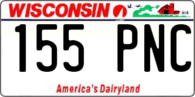 WI license plate 155PNC