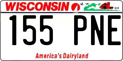 WI license plate 155PNE
