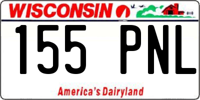 WI license plate 155PNL