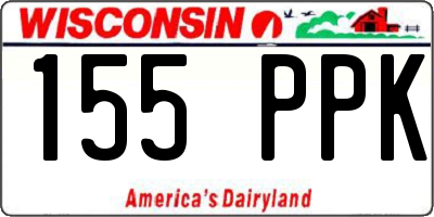 WI license plate 155PPK