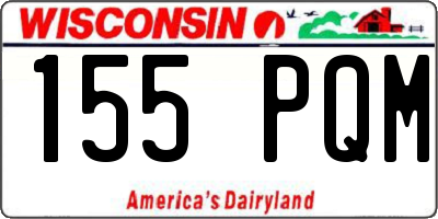 WI license plate 155PQM