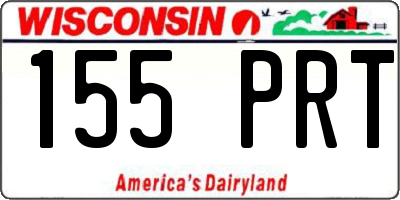 WI license plate 155PRT
