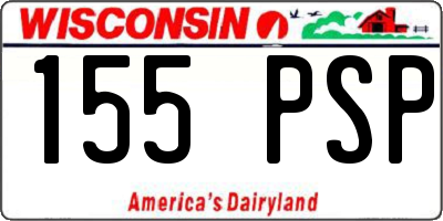 WI license plate 155PSP