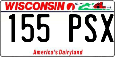 WI license plate 155PSX