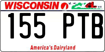 WI license plate 155PTB