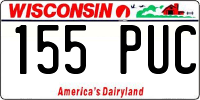 WI license plate 155PUC