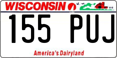 WI license plate 155PUJ